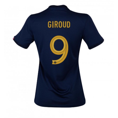 Frankrike Olivier Giroud #9 Hjemmedrakt Kvinner VM 2022 Kortermet Frankrike Olivier Giroud #9 Hjemmedrakt Kvinner VM 2022 Kortermet